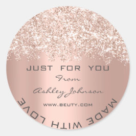 ありがとうラブメイドグリッター紙吹雪バラEts ラウンドシール