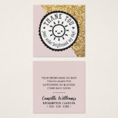 ありがとうラベルあなたの注文は私の日照を明るくした (正面&裏面)