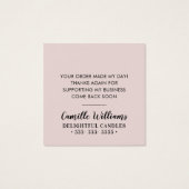 ありがとうラベルあなたの注文は私の日照を明るくした (裏面)