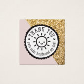 ありがとうラベルあなたの注文は私の日照を明るくした (正面)