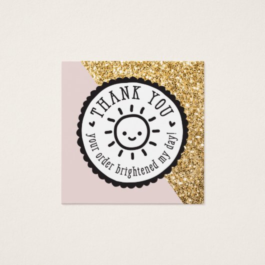 ありがとうラベルあなたの注文は私の日照を明るくした (正面)