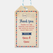 ありがとうラベルはがきメッセージカード結婚ズ旅行 ギフトタグ (正面)