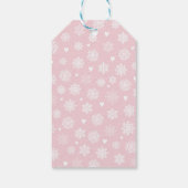 ありがとうラベルピンクベビー冷たいシャワーの恩恵 ギフトタグ (裏面)