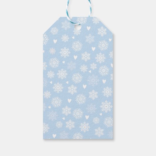 ありがとうラベルブルーベビー冷たいシャワーのお気に入り ギフトタグ (裏面)