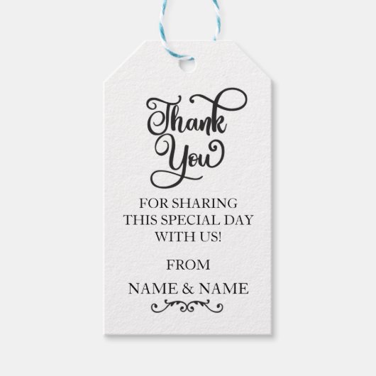 ありがとうラベル好意エレガントな結婚式 ギフトタグ (正面)