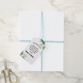 ありがとうラベル水彩熱帯結婚の ギフトタグ (より糸付き)