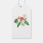 ありがとうラベル水彩熱帯結婚の ギフトタグ (裏面)