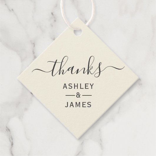 ありがとうラベル結婚のギフトラベル感謝していメッセージカード フェイバータグ (正面)