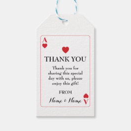 ありがとうラベル結婚のトランプエースハート ギフトタグ