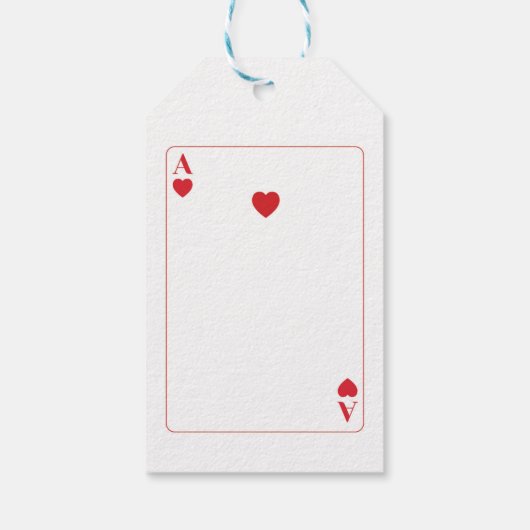 ありがとうラベル結婚のトランプエースハート ギフトタグ (裏面)