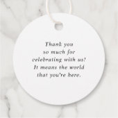 ありがとうラベル結婚式の引き出物モダンハート フェイバータグ (裏面)