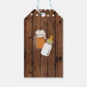 ありがとうラベル赤ちゃんシャワー醸造ガールボーイブルー ギフトタグ (裏面)