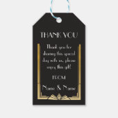 ありがとうラベル1920年代のギャツビーラベル20年代結婚 ギフトタグ (正面)