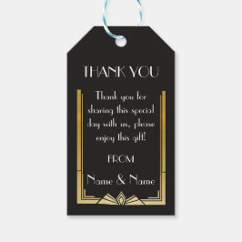 ありがとうラベル1920年代のギャツビーラベル20年代結婚 ギフトタグ