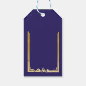 ありがとうラベル1920年代のギャツビー海軍20代結婚の ギフトタグ (裏面)