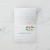 ありがとうリンゴの花の水色 サンキューカード (内部)