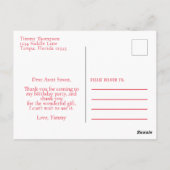 ありがとうレッドバンダナカウボーイかわいい帽子とブーツ ポストカード (裏面)