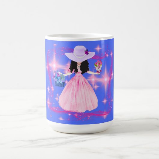 ありがとうレディビクトリアンーコーヒーマグ モーフィングマグカップ (中央)