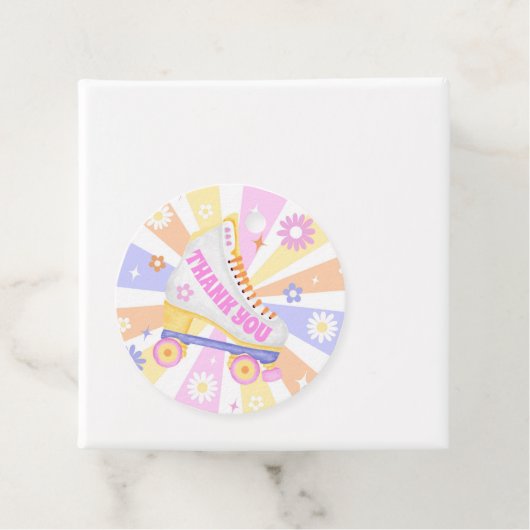 ありがとうレトロローラースケート誕生日パーティー フェイバータグ (インサイチュ)