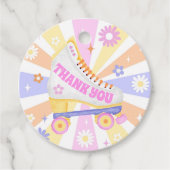 ありがとうレトロローラースケート誕生日パーティー フェイバータグ (正面)