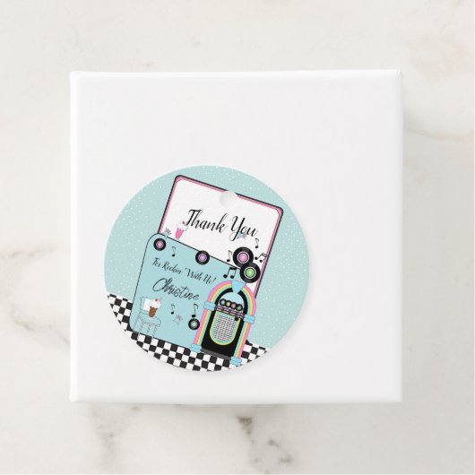 ありがとうレトロ1950のダイナー誕生日 フェイバータグ (インサイチュ)