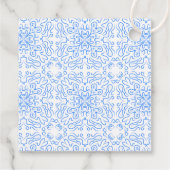 ありがとうレモンブルーパーソナライズされたタイル結婚ズ フェイバータグ (裏面)