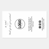 ありがとうロゴ包装トレンディー出荷シール 長方形シール (正面)