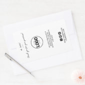 ありがとうロゴ包装トレンディー出荷シール 長方形シール (封筒)