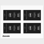 ありがとうロゴ包装トレンディー出荷シール 長方形シール (シート)