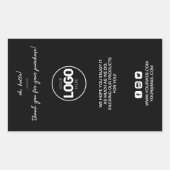 ありがとうロゴ包装トレンディー出荷シール 長方形シール (正面)