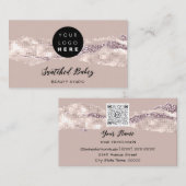 ありがとうロゴQRコードオンラインショップバラストローク 名刺 (正面/裏面)