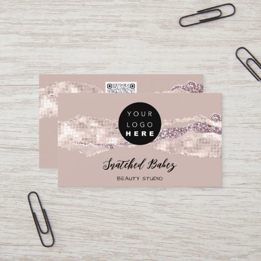 ありがとうロゴQRコードオンラインショップバラストローク 名刺 (正面/裏面インサイチュ)