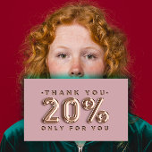 ありがとうロゴQRCODE 20%OFF割引コード金ゴールド 名刺