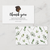 ありがとうロットワイラードイツの子犬の赤ちゃんシャワー エンクロージャーカード (正面/裏面)