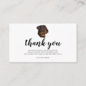 ありがとうロットワイラードイツの子犬の赤ちゃんシャワー エンクロージャーカード (正面)