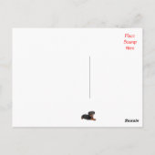 ありがとうロットワイラー子犬あいさつ葉書 ポストカード (裏面)