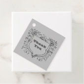 ありがとうヴィンテージシールドブラックグレー評価 フェイバータグ (インサイチュ)