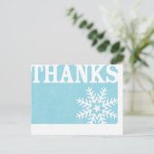 ありがとうヴィンテージスノーフレークのクリスマスポストカード ポストカード (スタンド正面)