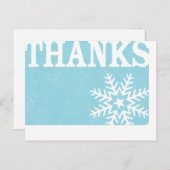 ありがとうヴィンテージスノーフレークのクリスマスポストカード ポストカード (正面/裏面)