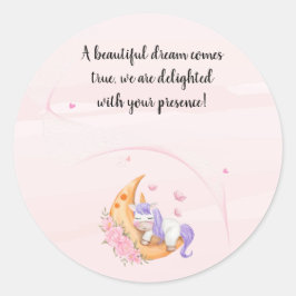 ありがとう一角獣シール ラウンドシール