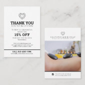 ありがとう健康フォトプロモレピートモノラル 名刺 (正面/裏面)