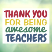 ありがとう先生おもしろいカラフルレインボースクール ウィンドウサイン (シート3)