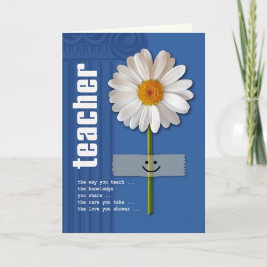 ありがとう先生カスタムグリーティングカード サンキューカード (正面)