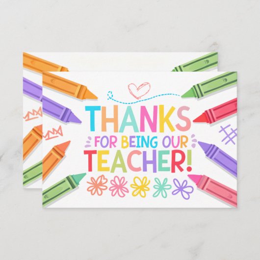 ありがとう先生カード サンキューカード (正面/裏面)