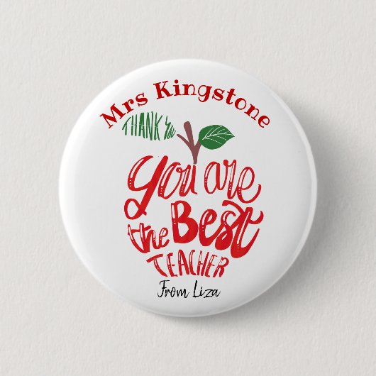 ありがとう先生マグお最高の前だ! 缶バッジ (正面)