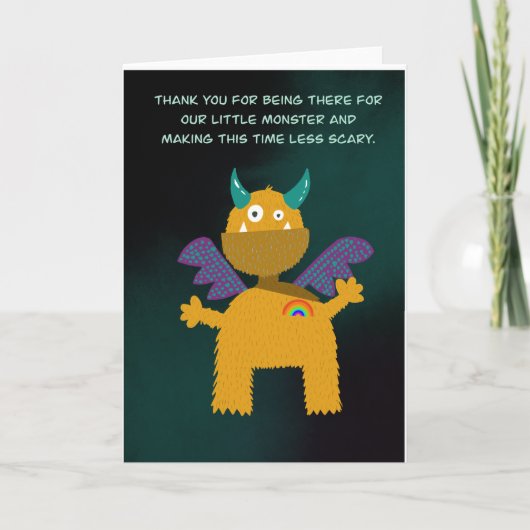 ありがとう先生子供部屋先生幼稚園 カード (正面)