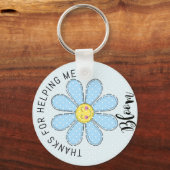 ありがとう先生救済ギフト私開花花 キーホルダー (正面)