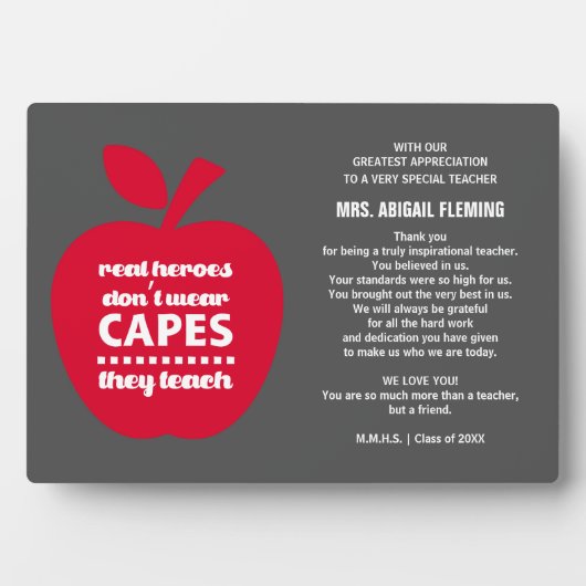 ありがとう先生。の教え引用文 フォトプラーク (正面)