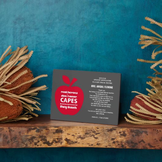 ありがとう先生。の教え引用文 フォトプラーク (側面)