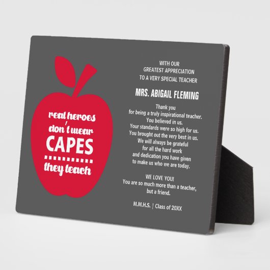 ありがとう先生。の教え引用文 フォトプラーク (側面)